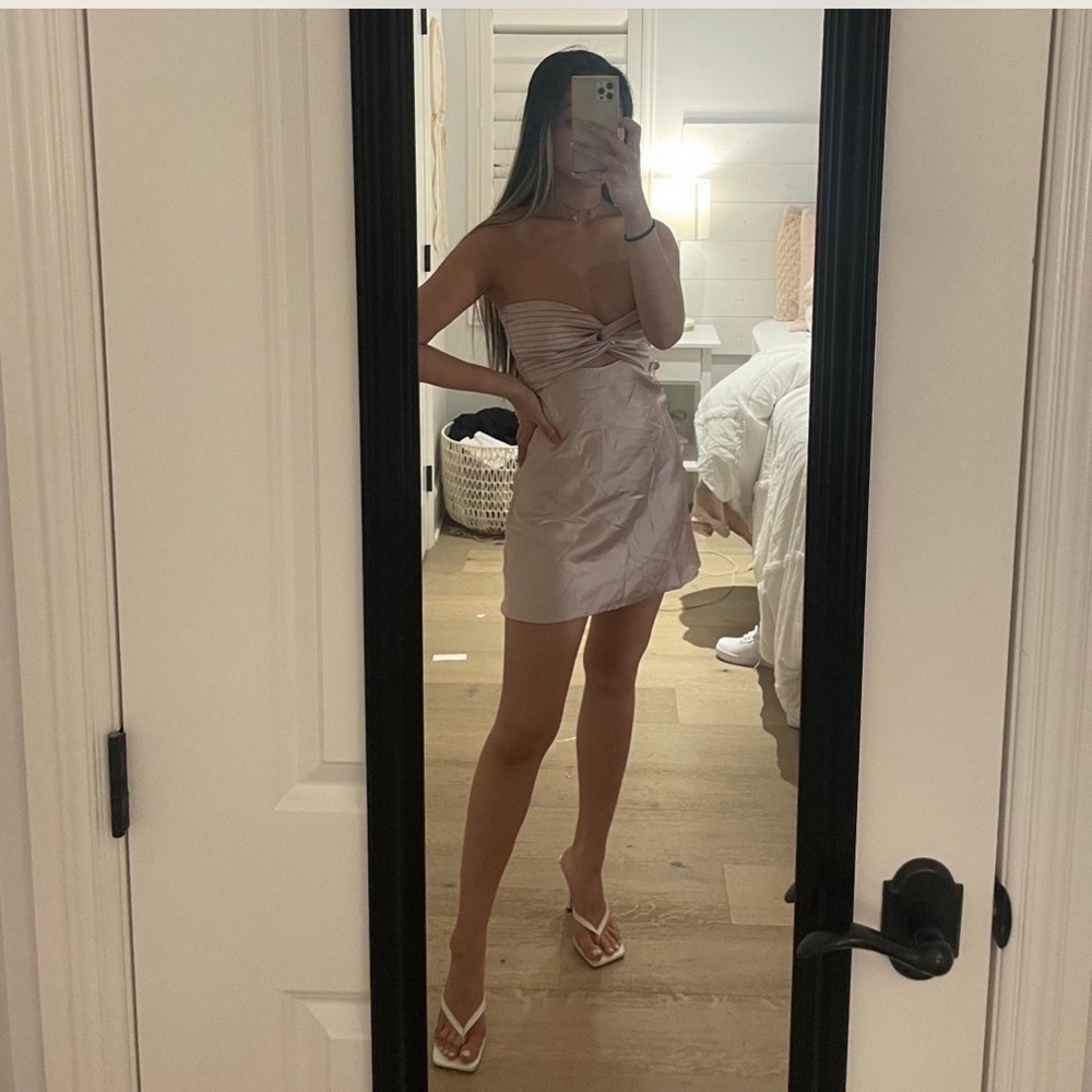 Princess Polly Shellie Rose Gold Mini Dress